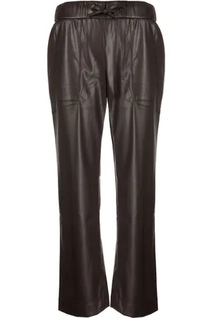 GOODIOUS Cropped faux leather trousers