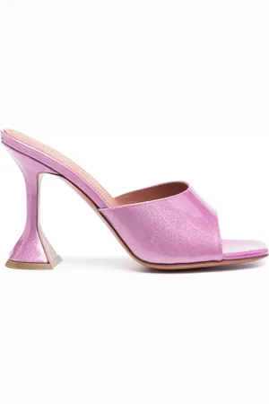 Amina Muaddi 95mm Lupita leather mules