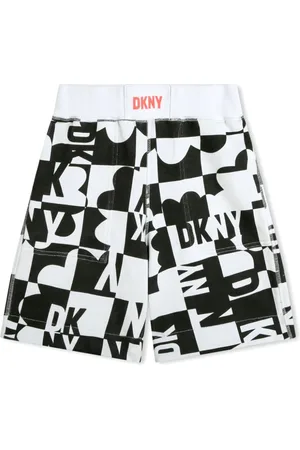 DKNY Logo-print reversible cotton shorts