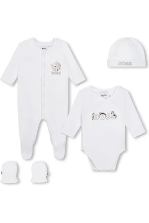 HUGO BOSS Logo-print cotton pajamas (set of four)