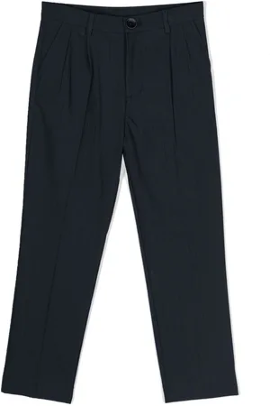 MONNALISA Pinstripe-pattern cotton trousers