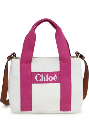 Chloé Logo-appliqu?? denim shoulder bag