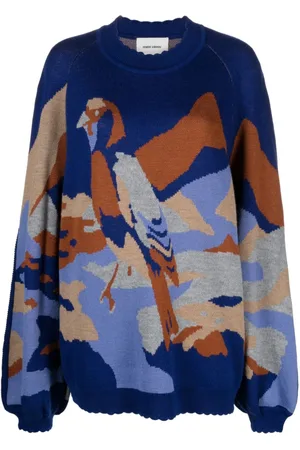 HENRIK VIBSKOV Stamp intarsia-knit jumper