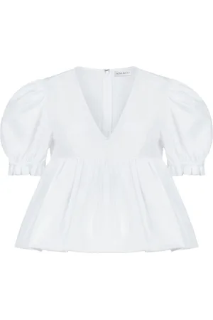 Nina Ricci Puff-sleeves cotton blouse
