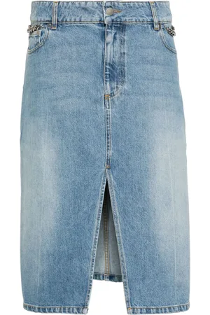 Stella McCartney Iconic Falabella chain-link denim skirt