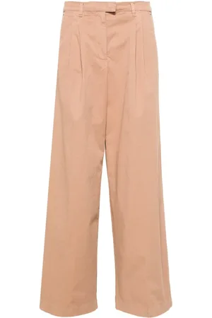 Pinko Wide-leg cotton trousers