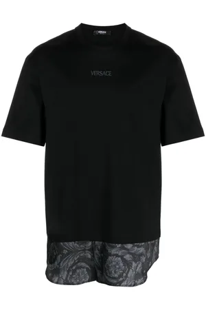VERSACE Barocco-print cotton T-shirt