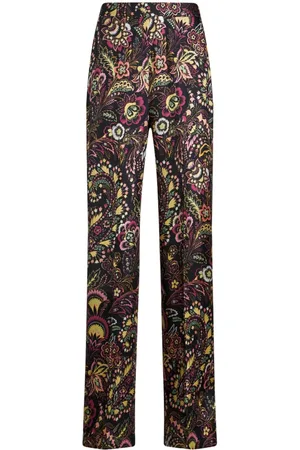 Etro Twill-print straight-legged trousers