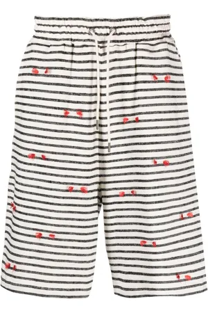 HENRIK VIBSKOV Fringy striped shorts
