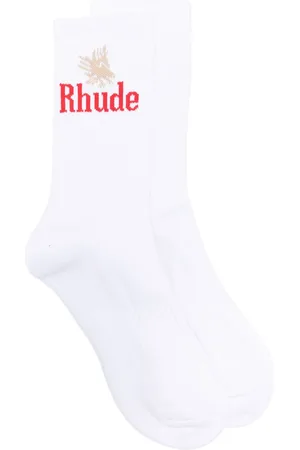 Rhude Eagles logo intarsia-knit socks