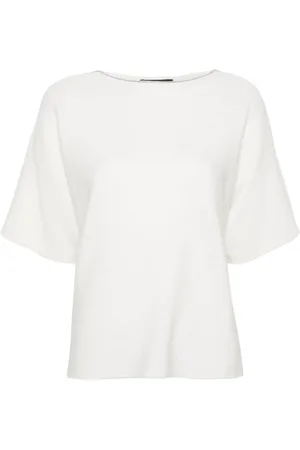 Fabiana Filippi Chain-detailed knitted T-shirt