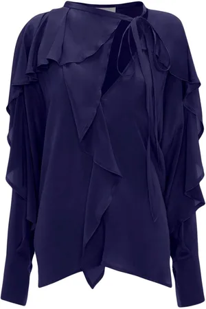Victoria Beckham Tie-detail ruffled silk blouse