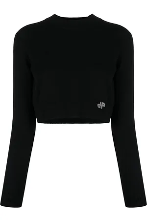 Patou Logo patch cropped jumper