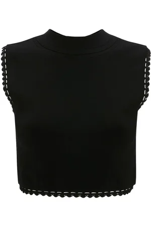 Victoria Beckham VB Body scallop-trim tank top