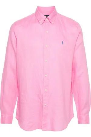 Ralph Lauren Buttoned-down slim-cut linen shirt