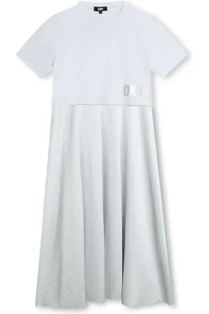 DKNY Logo-print layered dress