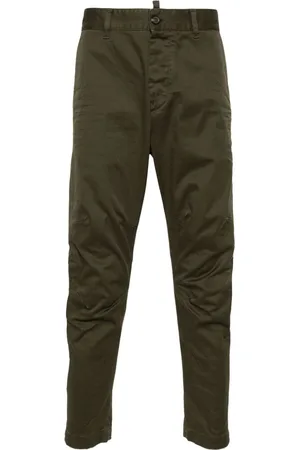 tapered wool chino trousers