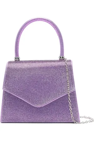 MONNALISA Crystal-embellished glitter bag