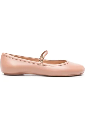 Gianvito Rossi Carla leather ballerina shoes