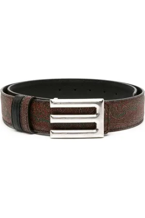 Etro Paisley-print leather belt