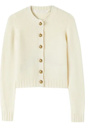 Palm Angels Curved-logo wool-blend cardigan