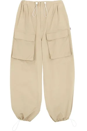 Maison Margiela Wide-leg cargo cotton trousers