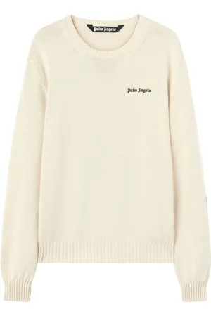 Palm Angels Logo-intarsia cotton jumper