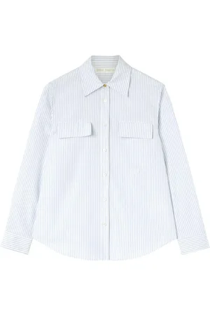 Palm Angels Monogram-embroidered striped shirt