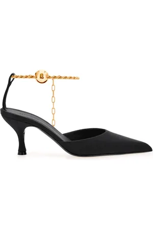 Salvatore Ferragamo 70mm cable-link chain satin-finish pumps