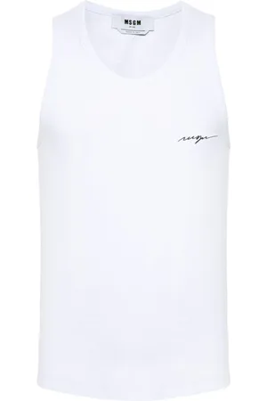 Msgm Logo-embroidered cotton vest