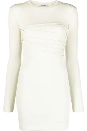 Nanushka Draped long-sleeve minidress
