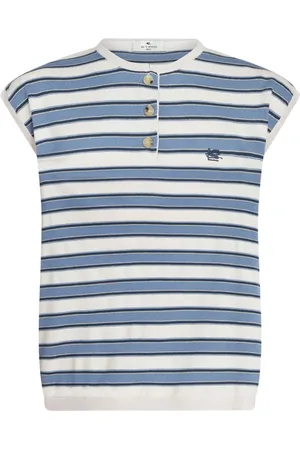 Etro Pegaso-embroidered striped vest