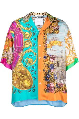Moschino Mix-print silk shirt