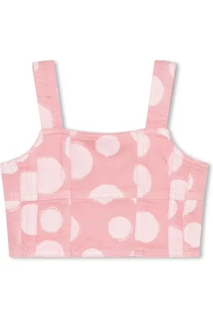 Marc Jacobs Polka-dot twill cropped top