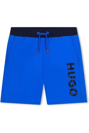 HUGO BOSS Logo-print drawstring swim shorts