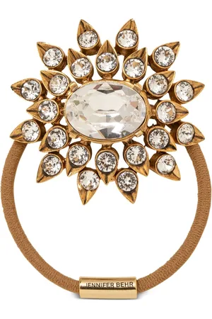 Jennifer Behr Diana crystal-embellished pony wrap