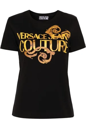 VERSACE Logo-print cotton T-shirt