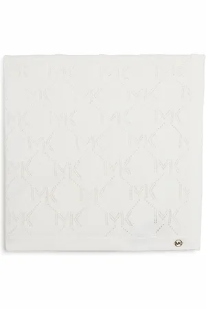 Michael Kors Monogram-pattern cotton blanket