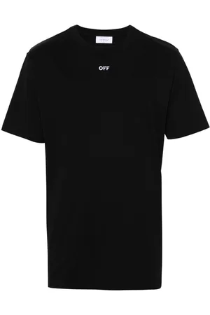 OFF-WHITE Logo-embroidered cotton T-shirt