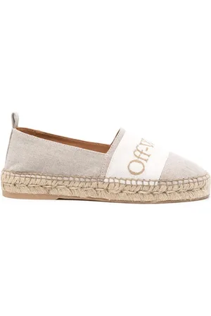 OFF-WHITE Bookish linen espadrilles