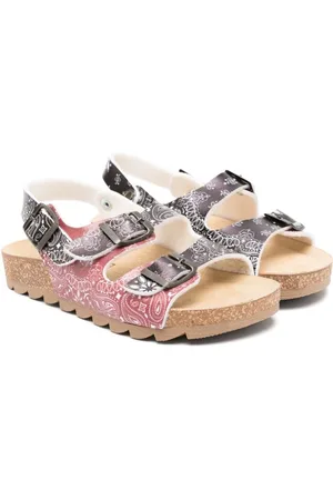 MONNALISA Paisley-print leather sandals