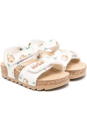 MONNALISA Touch-strap leather sandals