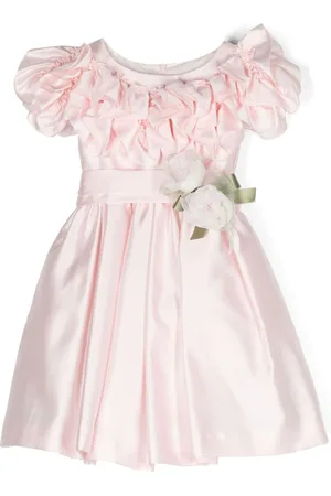 MONNALISA Ruffled belted dress