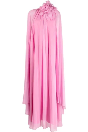 Sachin & Babi Helena floral-appliqu?? cape gown