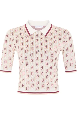 Paco rabanne Monogram-jacquard short-sleeve top