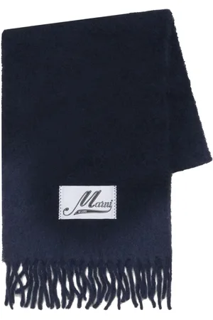 Marni Logo-appliqu?? alpaca scarf