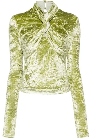 Nanushka Iride twist-detailing velvet top
