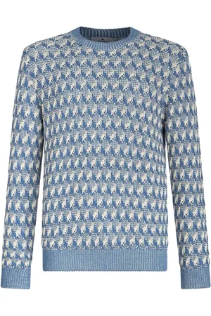 Etro Intarsia-knit cotton jumper