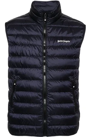 Palm Angels Logo-embroidered padded gilet