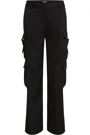 Karl Lagerfeld Satin-finish cargo trousers